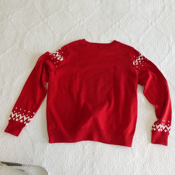 H & M Red Ugly Christmas Sweater / Reindeer / size M - Picture 2 of 6
